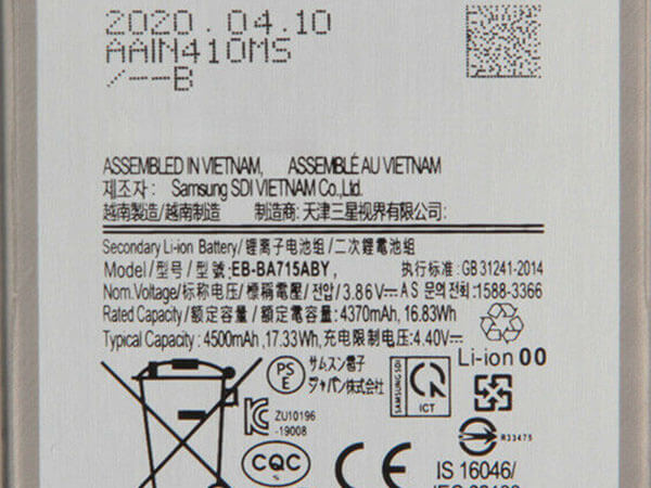 Samsung EB-BA715ABY Für Samsung Galaxy A71 A715 SM-A7160 11804_EB_BA715ABY_02