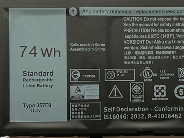 Dell 357F9 Für Dell Inspiron 15 7559 7000 INS15PD-1548R 1748B 357F9_1
