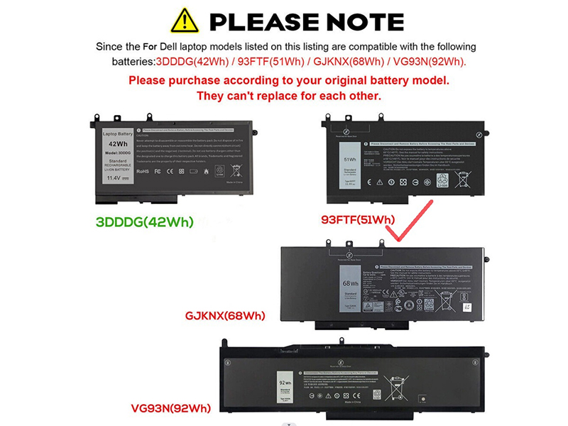 Dell 93FTF Für Dell Latitude 5280 5480 5580 5290 5490 D4CMT 4YFVG 93FTF_02