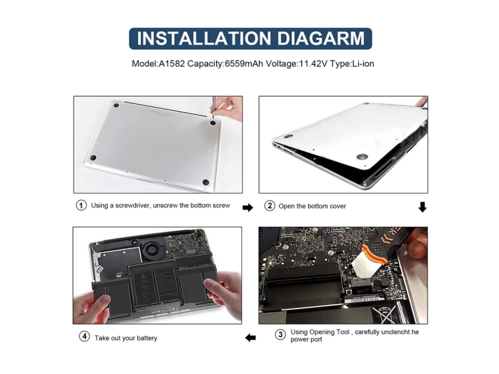 APPLE A1582 Für Apple Macbook Pro 13 Retina Late 2013 Mid 2014 New A1493_02