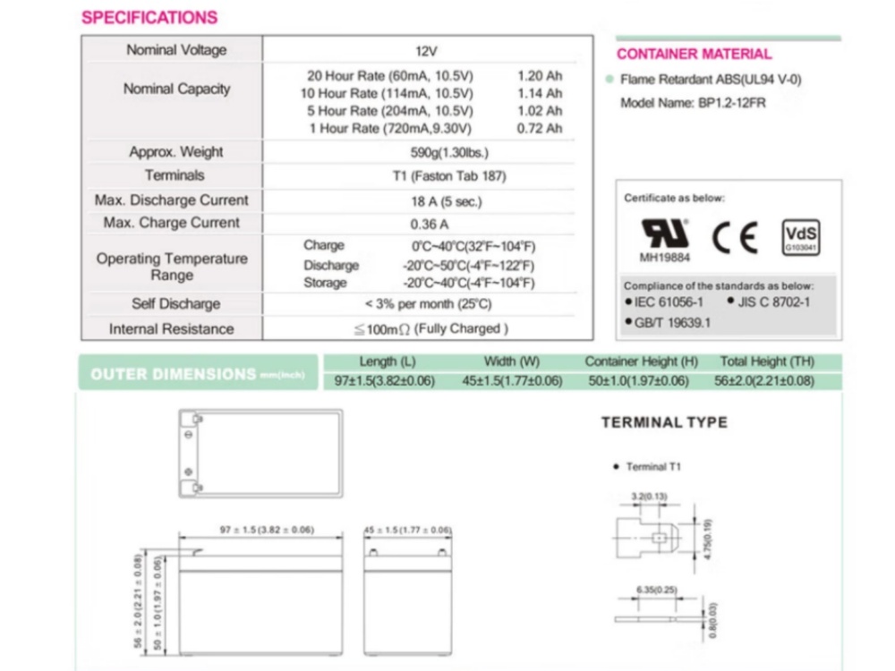 B.B.BATTERY BP1.2-12FR Für B.B.BATTERY BP1.2-12FR UL94 V-0 Flame Retardant BP1.2-12FR_03