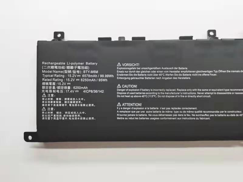 MSI BTY-M6M Für MSI Creator 15 A10SFS A10SE Stealth GE66 GS66 BTY-M6MA_2