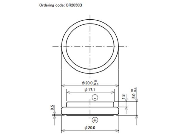 Panasonic CR2050B-4PCS Für Panasonic CR2050B 3V high-temperature resistant button battery CR2050B-4pcs-3