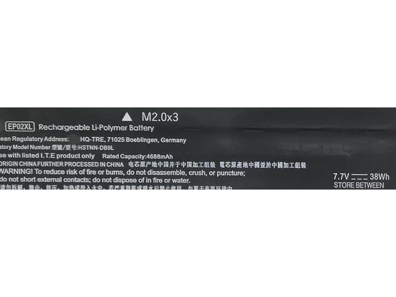 HP EP02XL Für HP HSTNN-DB9L L71760-005 EP02XL-long_01