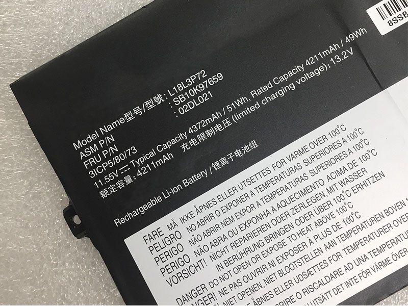 Lenovo L18L3P72 Für Lenovo ThinkPad X390 Yoga L18L3P72-specifications