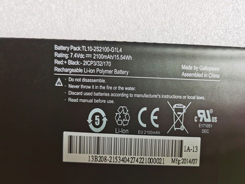 Hasee TL10-2S2100-G1L4 Für Hasee TL10-2S2100-G1L4 2ICP3/32/170 TL10-2S2100-G1L4_1