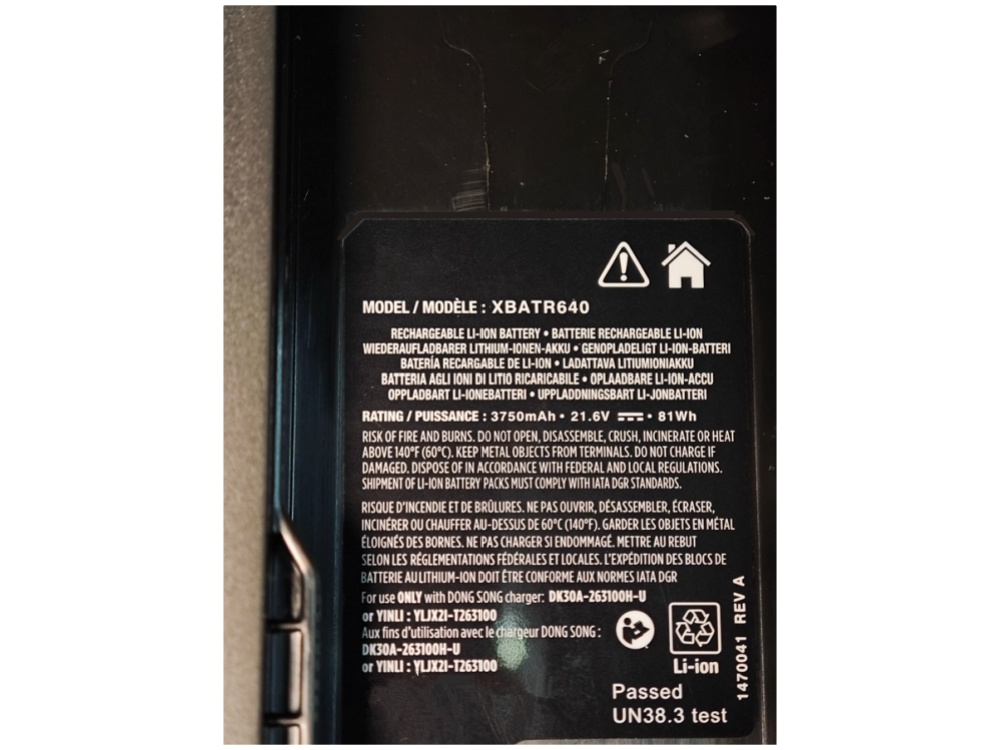 SHARK XBATR640 Für Shark XBATR640 3750mAh XBATR640_03