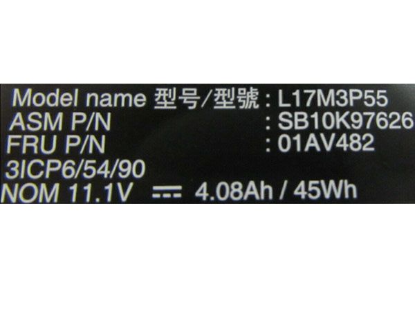 Lenovo L17M3P55 Für Lenovo ThinkPad YOGA L380 laptop 01AV482 SB10K97626 p_L17M3P55-1